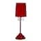 Simple Designs 17.2" Table Lamp with Fabric Shade & Hanging Beads